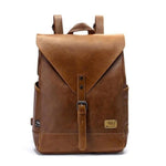 Fashionable leather style business 15.6" laptop backpack