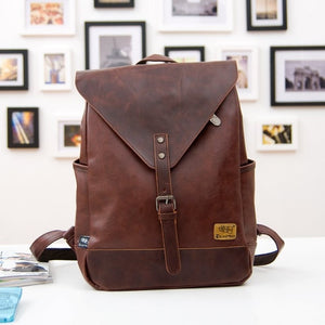 Fashionable leather style business 15.6" laptop backpack
